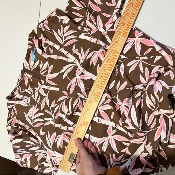 J. Mclaughlin Sophia Catalina Cloth Sheath Dress Brown Pink Bamboo Large K - Picture 7 of 7